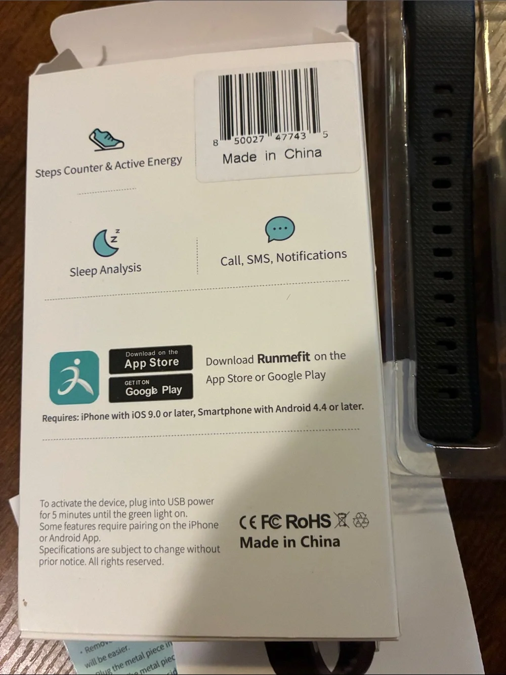 Fitness Tracker HR Smartwatch - Black